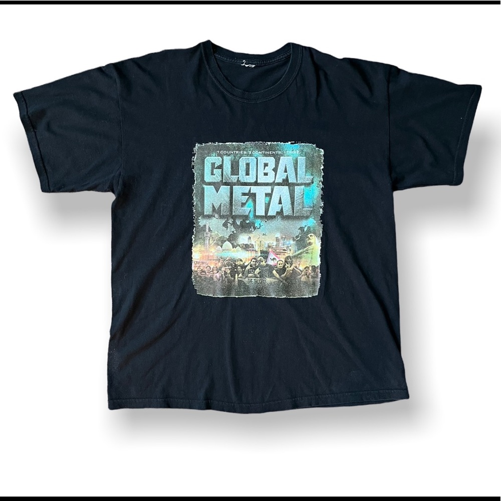 Large Y2K Global Metal Tour Shirt